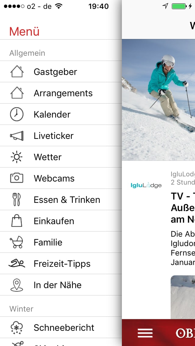 Oberstdorf – Screenshot iPhone