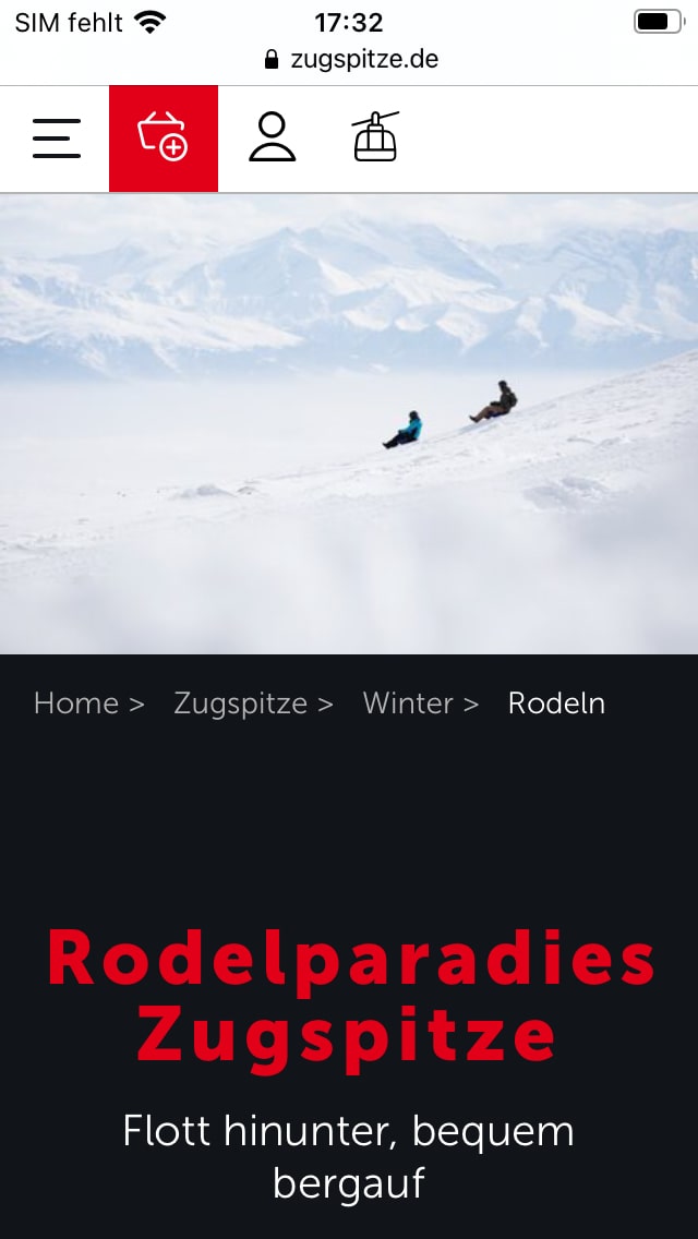 Zugspitze – Screenshot iPhone