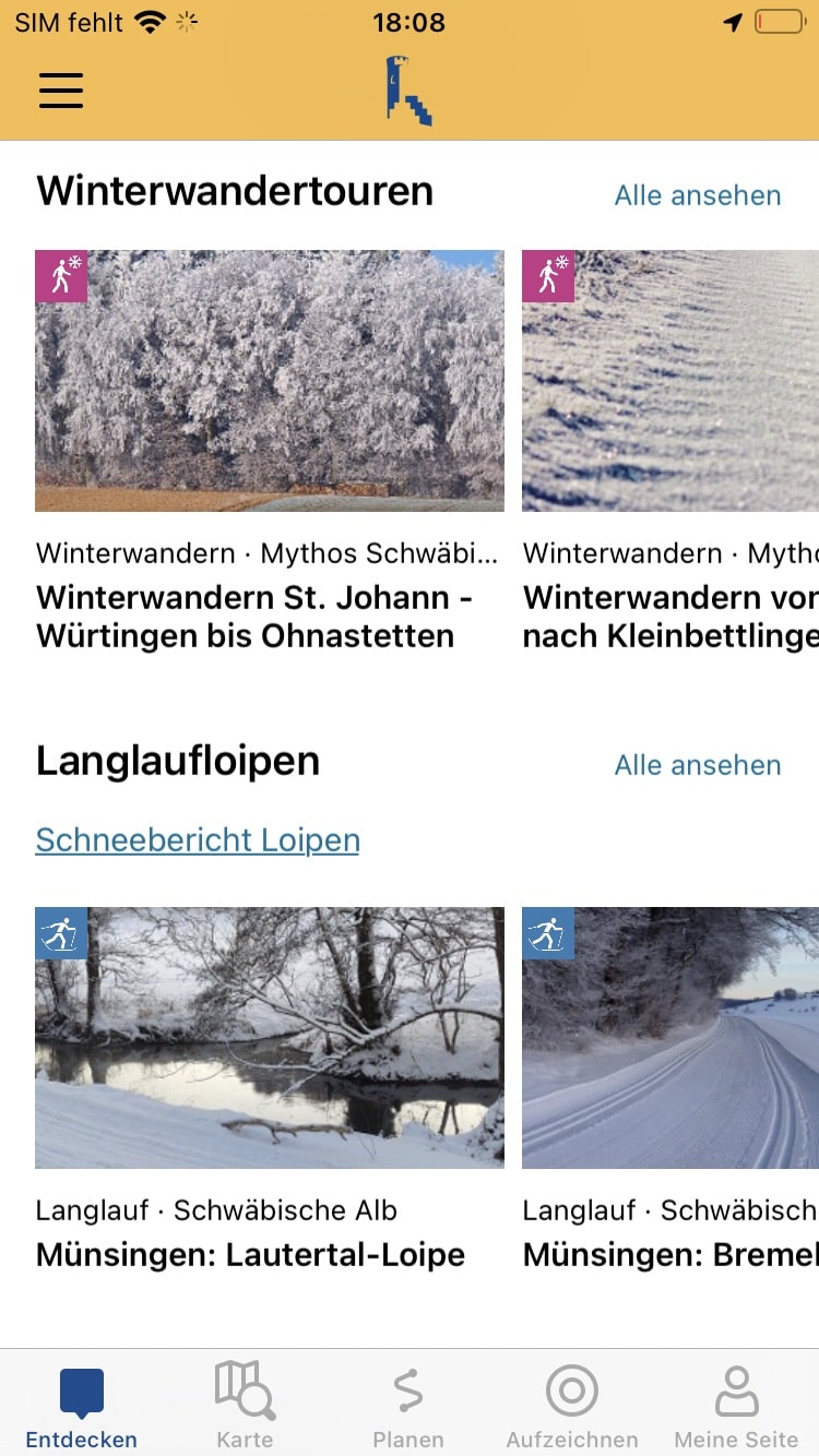 Mythos Schwäbische Alb – Screenshot iPhone