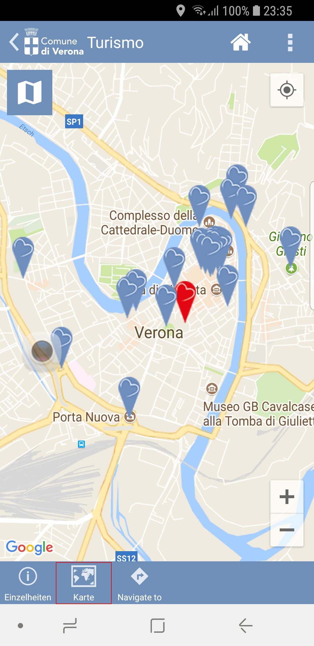 VeronaTurismo – Screenshot Android