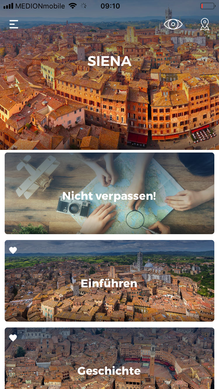 Siena Reiseführer – Screenshot iPhone